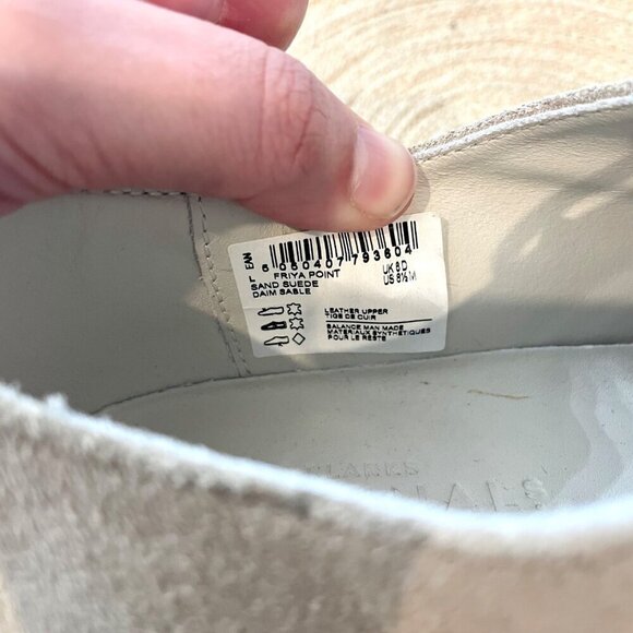 Clarks Original Women Friya Point Sand Suede Lace Up Sneakers Size 8.5 - Picture 7 of 9